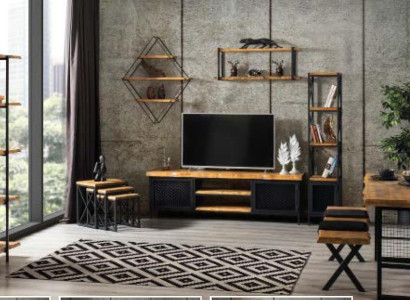Design Books Shelf Wardrobe Cabinets Wood Shelves 160x35x180cm Living room
